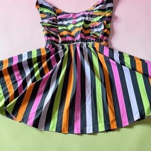 Eleanor Rose Ruffled Striped Dress - Size 6/7